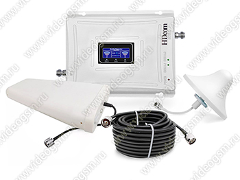 Комплект усилитель сигнала связи и интернета для дачи HDcom GSM+DCS+LTE (65GDL-900-1800-2600)